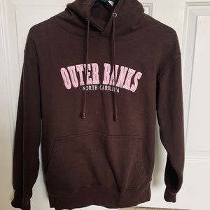 Brown Outer Banks, NC hoodie -Size Small